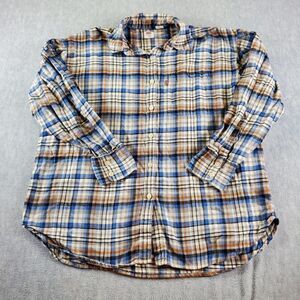 Levis Shirt Womens Medium Blue Kenna Menswear Flannel Button Up